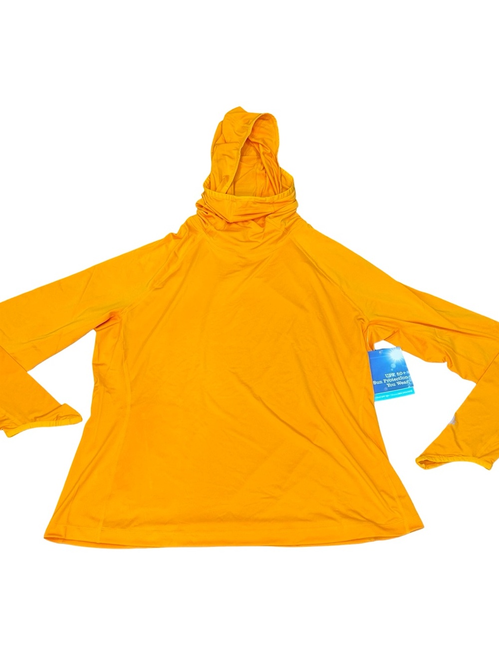 ☀️ NWT Coolibar Women’s Paros Sailing Hoodie XL Bright Orange UPF 50+‎ Sun